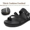 imageKuaiLu Womens Orthopedic Sandals With Comfortable Arch Support Cushion Yoga Mat Slides Fashion Summer Beach Flat Sandles Adjustable Open Toe Travel Outdoor Plantar Fasciitis Flip Flops US Size 511Black