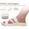 imageKuaiLu Womens Orthopedic Sandals With Comfortable Arch Support Cushion Yoga Mat Slides Fashion Summer Beach Flat Sandles Adjustable Open Toe Travel Outdoor Plantar Fasciitis Flip Flops US Size 511Bride White