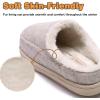 imageKuaiLu Womens Clog Slippers with Comfy Arch Support Orthotic Plantar Fasciitis Memory Foam Ladies Slippers for Women Winter Warm Slip on Felt Houes Shoes Hard Rubber Sole Beige size 9