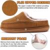 imageKuaiLu Womens Clog Slippers with Comfy Arch Support Orthotic Plantar Fasciitis Memory Foam Ladies Slippers for Women Winter Warm Fluff Slip on Felt Houes Shoes Hard Rubber Sole Khaki size 85