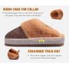 imageKuaiLu Womens House Platform Slippers Warm Faux Suede Fuzzy Thick Cushioned Yoga Foam Shoes Ladies Slipper Home Lightweight Slip on Indoor Outdoor NonSlip Hard SoleBrown