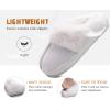 imageKuaiLu Womens House Platform Slippers Warm Faux Suede Fuzzy Thick Cushioned Yoga Foam Shoes Ladies Slipper Home Lightweight Slip on Indoor Outdoor NonSlip Hard SoleWhite