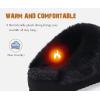 imageKuaiLu Womens House Platform Slippers Warm Faux Suede Fuzzy Thick Cushioned Yoga Foam Shoes Ladies Slipper Home Lightweight Slip on Indoor Outdoor NonSlip Hard SoleBlack