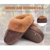 imageKuaiLu Womens House Platform Slippers Warm Faux Suede Fuzzy Thick Cushioned Yoga Foam Shoes Ladies Slipper Home Lightweight Slip on Indoor Outdoor NonSlip Hard SoleBrown