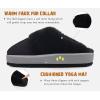 imageKuaiLu Womens House Platform Slippers Warm Faux Suede Fuzzy Thick Cushioned Yoga Foam Shoes Ladies Slipper Home Lightweight Slip on Indoor Outdoor NonSlip Hard SoleBlack