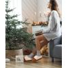 imageKuaiLu Womens House Platform Slippers Warm Faux Suede Fuzzy Thick Cushioned Yoga Foam Shoes Ladies Slipper Home Lightweight Slip on Indoor Outdoor NonSlip Hard SoleChestnut