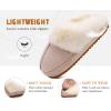 imageKuaiLu Womens House Platform Slippers Warm Faux Suede Fuzzy Thick Cushioned Yoga Foam Shoes Ladies Slipper Home Lightweight Slip on Indoor Outdoor NonSlip Hard SoleApricot