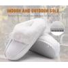 imageKuaiLu Womens House Platform Slippers Warm Faux Suede Fuzzy Thick Cushioned Yoga Foam Shoes Ladies Slipper Home Lightweight Slip on Indoor Outdoor NonSlip Hard SoleWhite