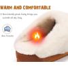 imageKuaiLu Womens House Platform Slippers Warm Faux Suede Fuzzy Thick Cushioned Yoga Foam Shoes Ladies Slipper Home Lightweight Slip on Indoor Outdoor NonSlip Hard SoleChestnut