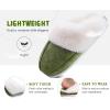 imageKuaiLu Womens House Platform Slippers Warm Faux Suede Fuzzy Thick Cushioned Yoga Foam Shoes Ladies Slipper Home Lightweight Slip on Indoor Outdoor NonSlip Hard SoleGreen