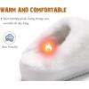imageKuaiLu Womens House Platform Slippers Warm Faux Suede Fuzzy Thick Cushioned Yoga Foam Shoes Ladies Slipper Home Lightweight Slip on Indoor Outdoor NonSlip Hard SoleWhite
