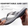imageKuaiLu Womens Flip Flops With Arch Support Comfortable Yoga Mat Cushion Thong Leather Sandals for Ladies Fashion Slip On Summer Beach Walking Slides Indoor Outdoor Travel Orthotic SlippersGrey