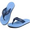 imageKuaiLu Womens Flip Flops With Arch Support Comfortable Yoga Mat Cushion Thong Leather Sandals for Ladies Fashion Slip On Summer Beach Walking Slides Indoor Outdoor Travel Orthotic SlippersBlue
