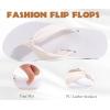 imageKuaiLu Womens Flip Flops With Arch Support Comfortable Yoga Mat Cushion Thong Leather Sandals for Ladies Fashion Slip On Summer Beach Walking Slides Indoor Outdoor Travel Orthotic SlippersWhite