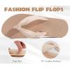 imageKuaiLu Womens Flip Flops With Arch Support Comfortable Yoga Mat Cushion Thong Leather Sandals for Ladies Fashion Slip On Summer Beach Walking Slides Indoor Outdoor Travel Orthotic SlippersBeige
