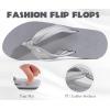 imageKuaiLu Womens Flip Flops With Arch Support Comfortable Yoga Mat Cushion Thong Leather Sandals for Ladies Fashion Slip On Summer Beach Walking Slides Indoor Outdoor Travel Orthotic SlippersGrey