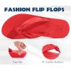 imageKuaiLu Womens Flip Flops With Arch Support Comfortable Yoga Mat Cushion Thong Leather Sandals for Ladies Fashion Slip On Summer Beach Walking Slides Indoor Outdoor Travel Orthotic SlippersRed