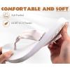 imageKuaiLu Womens Flip Flops With Arch Support Comfortable Yoga Mat Cushion Thong Leather Sandals for Ladies Fashion Slip On Summer Beach Walking Slides Indoor Outdoor Travel Orthotic SlippersWhite