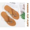 imageKuaiLu Womens Rhinestone Flip Flops with Comfort Arch Support Yoga Mat Cushion Sandals Fashion Summer Beach Travel Orthotic Walking Thong Sandles Slip on Plantar Fasciitis Indoor Outdoor ShoesKhaki