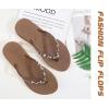 imageKuaiLu Womens Rhinestone Flip Flops with Comfort Arch Support Yoga Mat Cushion Sandals Fashion Summer Beach Travel Orthotic Walking Thong Sandles Slip on Plantar Fasciitis Indoor Outdoor ShoesBrown