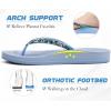 imageKuaiLu Womens Rhinestone Flip Flops with Comfort Arch Support Yoga Mat Cushion Sandals Fashion Summer Beach Travel Orthotic Walking Thong Sandles Slip on Plantar Fasciitis Indoor Outdoor ShoesLight Blue