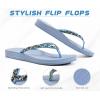 imageKuaiLu Womens Rhinestone Flip Flops with Comfort Arch Support Yoga Mat Cushion Sandals Fashion Summer Beach Travel Orthotic Walking Thong Sandles Slip on Plantar Fasciitis Indoor Outdoor ShoesLight Blue