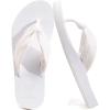 imageKuaiLu Womens Flip Flops With Arch Support Comfortable Yoga Mat Cushion Thong Leather Sandals for Ladies Fashion Slip On Summer Beach Walking Slides Indoor Outdoor Travel Orthotic SlippersWhite