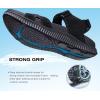 imageKuaiLu Mens Hiking Sandals With Arch Support Sport Recovery Athletic Walking Sandals For Man Outdoor Summer Casual Thick Cushion Beach Water Fisherman Sandal Size 715Black