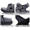 imageKuaiLu Mens Hiking Sandals With Arch Support Sport Recovery Athletic Walking Sandals For Man Outdoor Summer Casual Thick Cushion Beach Water Fisherman Sandal Size 715Grey