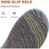 imageKuaiLu Mens Clog Slippers with Comfy Arch Support Orthotic Plantar Fasciitis Memory Foam Slippers for Men Winter Fluff Faux Fur Slip on Felt Houes Shoes Hard Rubber Sole Grey Plaid Size 10
