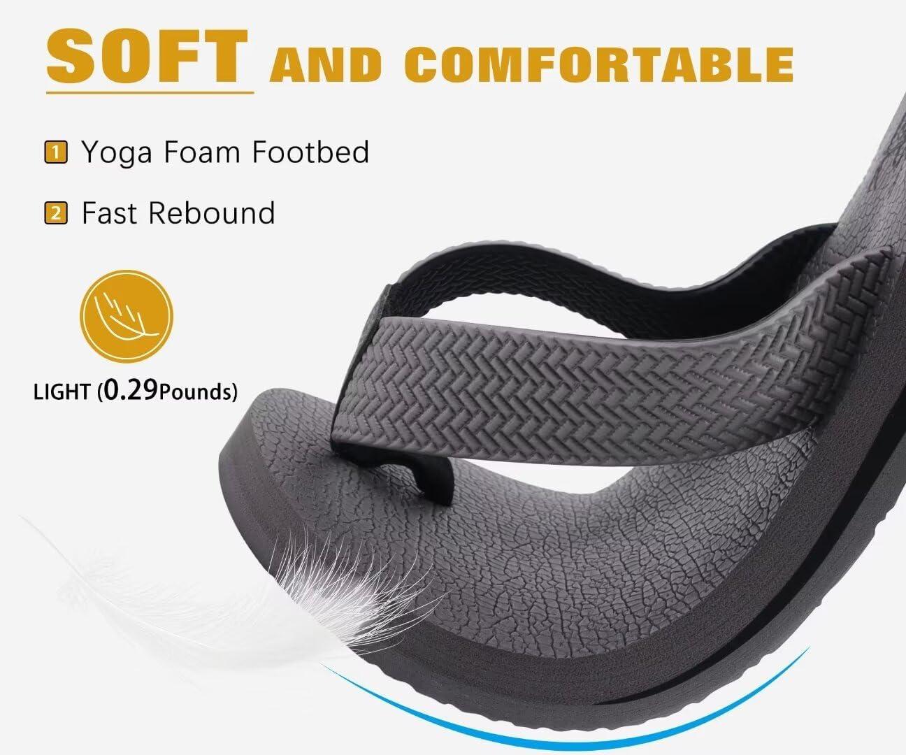 imageKuaiLu Mens Leather Flip Flops Arch Support Summer Beach Pool Water Thong Sandals Waterproof Rubber Walking Shoes Slip on Orthotic Casual Sport Cushioned Wide Slides Shower Slippers Grey Size 7