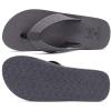 imageKuaiLu Mens Leather Flip Flops Arch Support Summer Beach Pool Water Thong Sandals Waterproof Rubber Walking Shoes Slip on Orthotic Casual Sport Cushioned Wide Slides Shower Slippers Grey Size 7