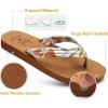 imageKuaiLu Womens Arch Support Flip Flops Ladies Comfort Lightweight Soft Yoga Mat Cushion Walking Thong SandalsBeige Khaki
