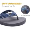 imageKuaiLu Womens Arch Support Flip Flops Ladies Comfort Lightweight Soft Yoga Mat Cushion Walking Thong SandalsBlue Grey