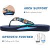 imageKuaiLu Womens Arch Support Flip Flops Ladies Comfort Lightweight Soft Yoga Mat Cushion Walking Thong SandalsNavy Blue