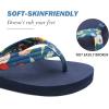 imageKuaiLu Womens Arch Support Flip Flops Ladies Comfort Lightweight Soft Yoga Mat Cushion Walking Thong SandalsNavy Blue