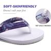 imageKuaiLu Womens Arch Support Flip Flops Ladies Comfort Lightweight Soft Yoga Mat Cushion Walking Thong SandalsPurple White