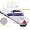 imageKuaiLu Womens Arch Support Flip Flops Ladies Comfort Lightweight Soft Yoga Mat Cushion Walking Thong SandalsPurple White