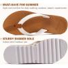 imageKuaiLu Womens Flip Flops Ladies Yoga Mat Platform Thong Sandals Dressy Womans Lightweight Summer Slip On Beach Flip Flop Sandles Soft Cushion Footbed Arch SupportWhite Khaki
