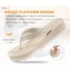 imageKuaiLu Womens Flip Flops Ladies Yoga Mat Platform Thong Sandals Dressy Womans Lightweight Summer Slip On Beach Flip Flop Sandles Soft Cushion Footbed Arch SupportOffwhite