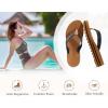 imageKuaiLu Womens Flip Flops Ladies Yoga Mat Platform Thong Sandals Dressy Womans Lightweight Summer Slip On Beach Flip Flop Sandles Soft Cushion Footbed Arch SupportBlack Khaki