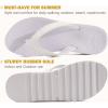 imageKuaiLu Womens Flip Flops Ladies Yoga Mat Platform Thong Sandals Dressy Womans Lightweight Summer Slip On Beach Flip Flop Sandles Soft Cushion Footbed Arch SupportAll White