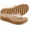 imageKuaiLu Womens Flip Flops Ladies Yoga Mat Platform Thong Sandals Dressy Womans Lightweight Summer Slip On Beach Flip Flop Sandles Soft Cushion Footbed Arch SupportBeige