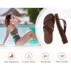 imageKuaiLu Womens Flip Flops Ladies Yoga Mat Platform Thong Sandals Dressy Womans Lightweight Summer Slip On Beach Flip Flop Sandles Soft Cushion Footbed Arch SupportDark Brown
