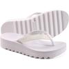 imageKuaiLu Womens Flip Flops Ladies Yoga Mat Platform Thong Sandals Dressy Womans Lightweight Summer Slip On Beach Flip Flop Sandles Soft Cushion Footbed Arch SupportAll White