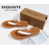 imageKuaiLu Womens Flip Flops Ladies Yoga Mat Platform Thong Sandals Dressy Womans Lightweight Summer Slip On Beach Flip Flop Sandles Soft Cushion Footbed Arch SupportWhite Khaki