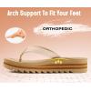 imageKuaiLu Womens Flip Flops Ladies Yoga Mat Platform Thong Sandals Dressy Womans Lightweight Summer Slip On Beach Flip Flop Sandles Soft Cushion Footbed Arch SupportBeige