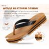imageKuaiLu Womens Flip Flops Ladies Yoga Mat Platform Thong Sandals Dressy Womans Lightweight Summer Slip On Beach Flip Flop Sandles Soft Cushion Footbed Arch SupportBlack Khaki