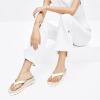 imageKuaiLu Womens Flip Flops Ladies Yoga Mat Platform Thong Sandals Dressy Womans Lightweight Summer Slip On Beach Flip Flop Sandles Soft Cushion Footbed Arch SupportOffwhite