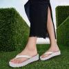 imageKuaiLu Womens Flip Flops Ladies Yoga Mat Platform Thong Sandals Dressy Womans Lightweight Summer Slip On Beach Flip Flop Sandles Soft Cushion Footbed Arch SupportAll White